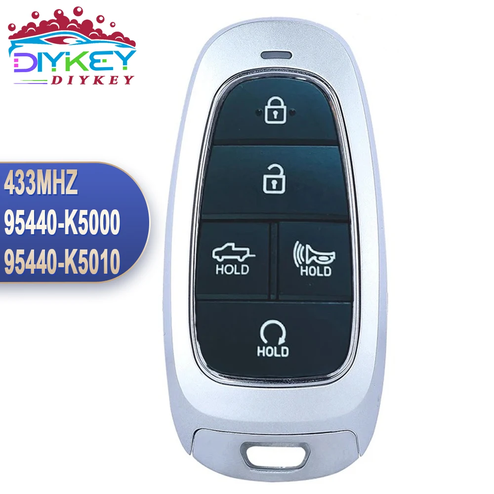 DIYKEY для Hyundai Santa Cruz 2021 2022 2023 95440-K5000 95440-K5010 смарт-пульт дистанционного управления ID47 чип 433 МГц 5 кнопок сменный брелок