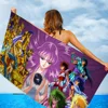 Saint seiya Beach Towel Cartoon Cute Summer Kids Large Bath Pool Beach Towel Microfiber Absorbent for Swimming Travel 4