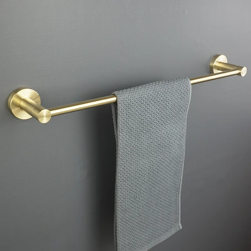 Brushed gold stainless steel towel rack towel bar holder toilet paper holder bathrobe hook hanger hardware kit toilet paper holder towel hook bathroom hardware set bathroom hardware accessories
