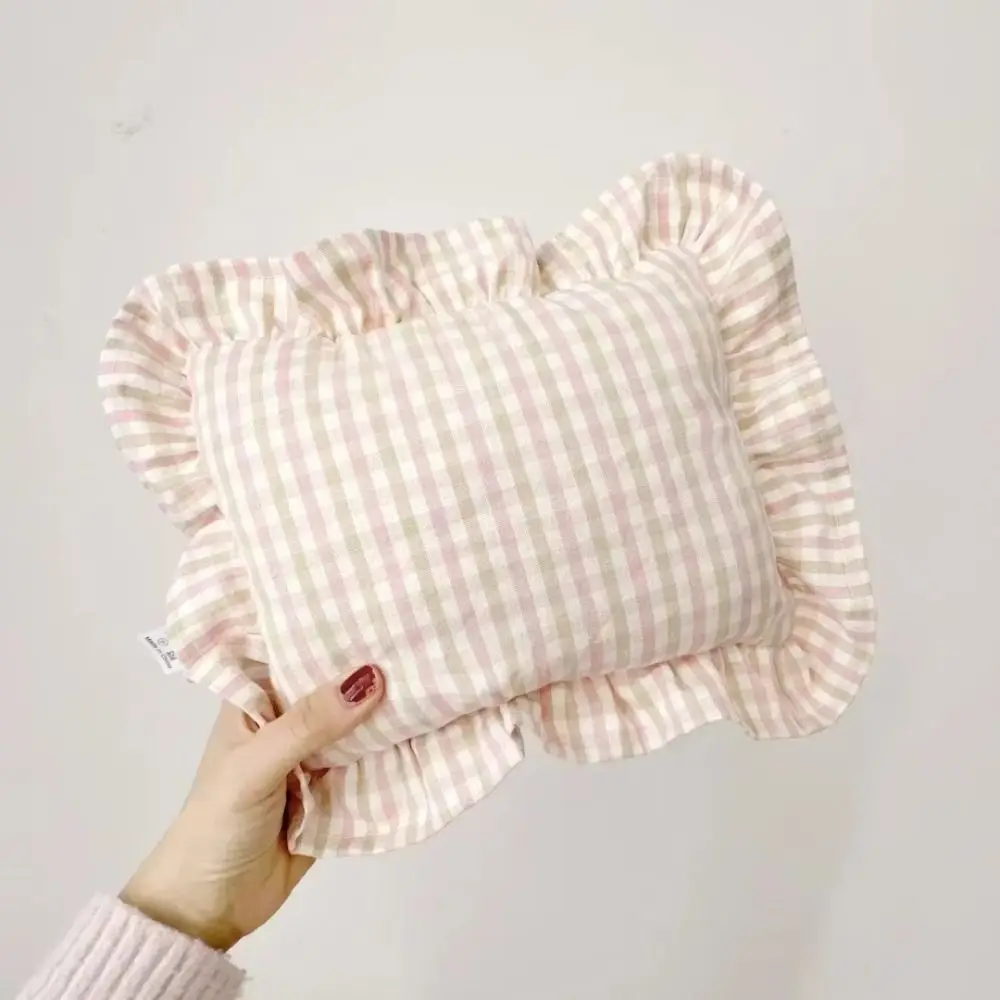 New Nordic Style Baby Small Pillow Cotton Washable Newborn Bedding Muslin Removable Kids Cushion 3