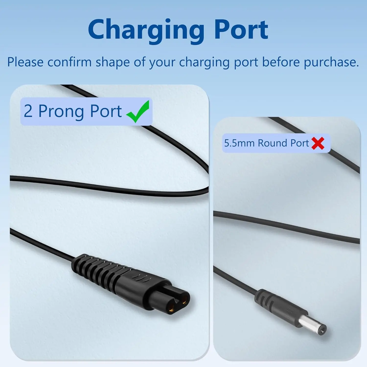 Charger For Bissell Pet Hair Eraser 2390A & 2390 - Replacement Power Cord/AC Adapter Compatible With Model 2390A, 2390, 23903, 2284, 2284W - View #5