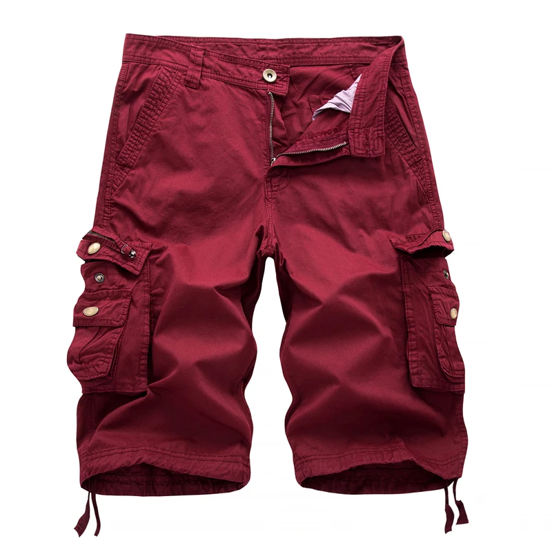 Cotton Cargo Shorts Men 2023 Summer Men Tactical Homme Shorts Male Casual Streetwear Multi-Pocket Cargo Shorts