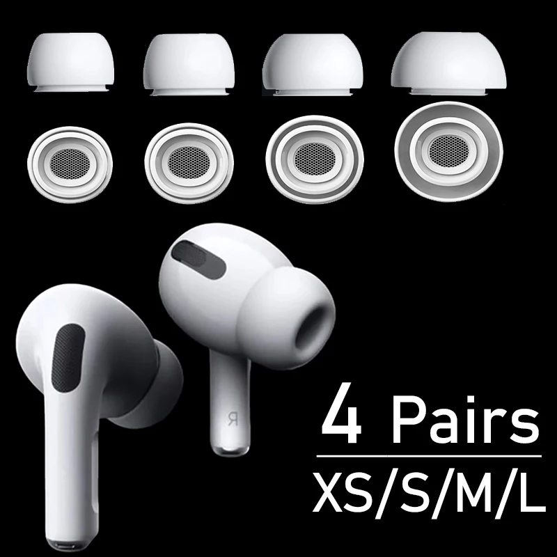 

Premium Soft Silicone Earbud Tips Suitable for Apple Airpods Pro 1st 2nd Ultra-Comfort Anti-Slip Replacement Eartips XS/S/M/L