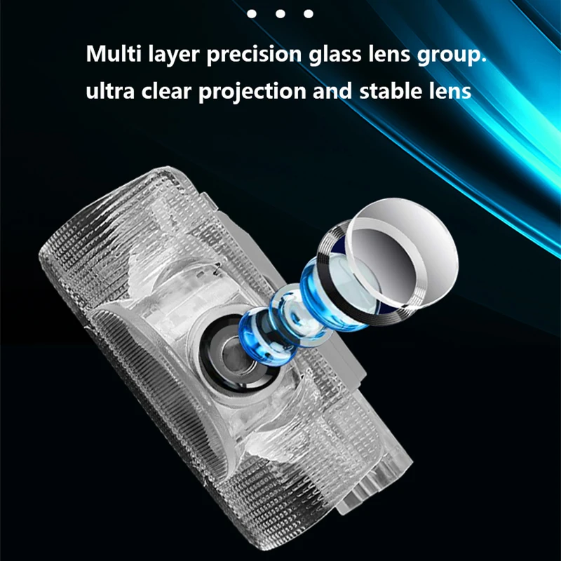 Car LED Door Warning Light Laser Projector Ghost Shadow Light Welcome Lamps For TOYOTA Land Cruiser V8 V6 HD