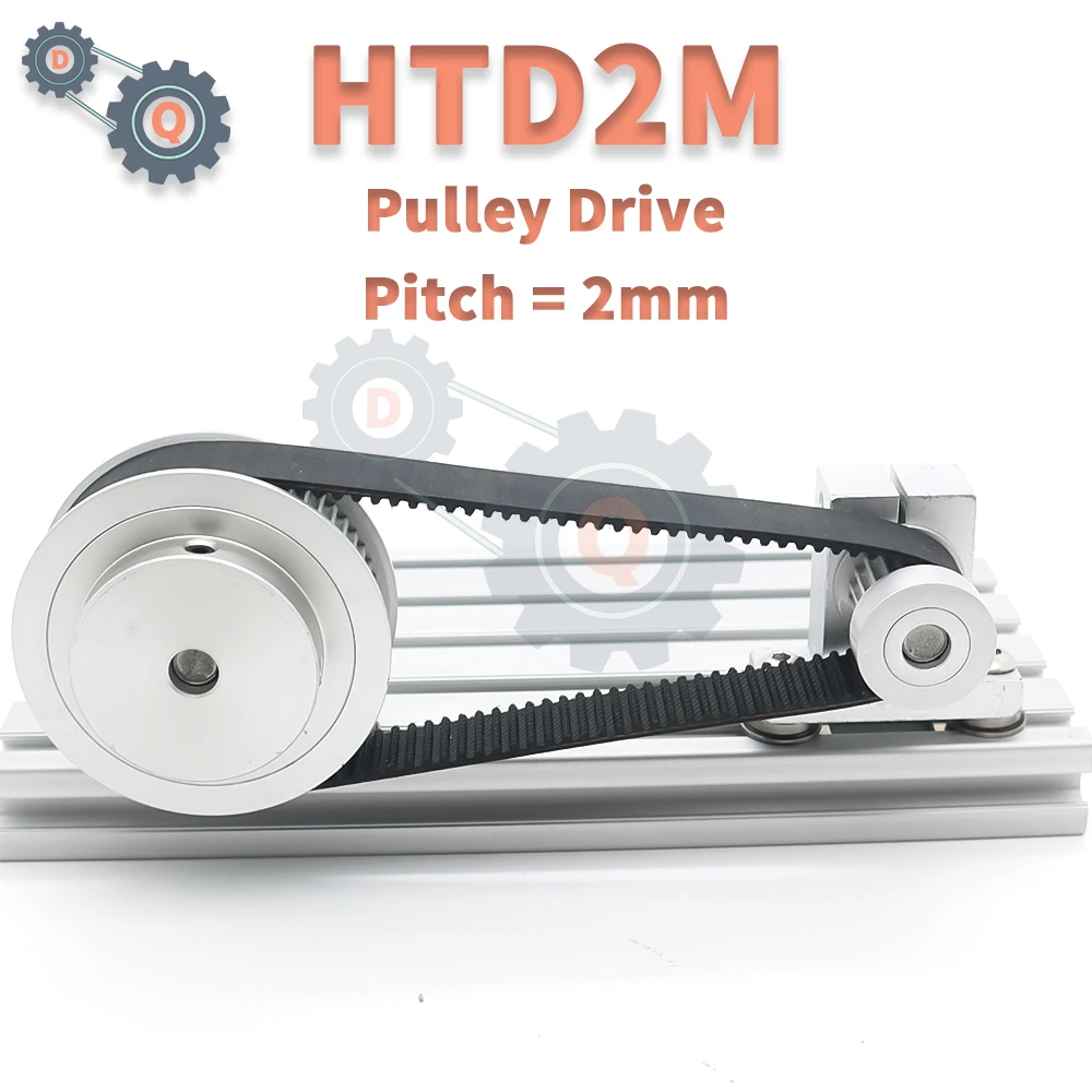 Rubber Belt Transmission Drive Belt Synchronous Belt HTD2M Length 118mm to 3600mm Width 4mm 6mm 10mm 15mm 2M 2GT GT2 Closed Loop