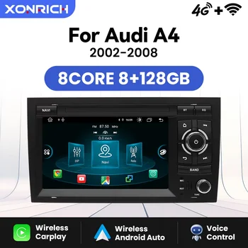 XONRICH-autorradio Multimedia Inalámbrico para coche, dispositivo con Android 14, Carplay, IPS, BOSE, para Audi A4, B8, B6, B7, S4, B7, B6, RS4, B7, SEAT Exeo 1