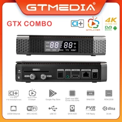 GTMEDIA GTX Combo Android9.0 digital satellite receiver DVB-S2X/S2/S + T2/T indoor TV antenna 4K display bracket Wifi G/5G