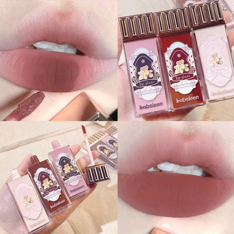 6 Colori Matte Nude Brown Liquid Lipstick Waterproof Long-Lasting Sexy Red Lipgloss Antiaderente Cup Makeup Lip Tint Trucco Cosmetico