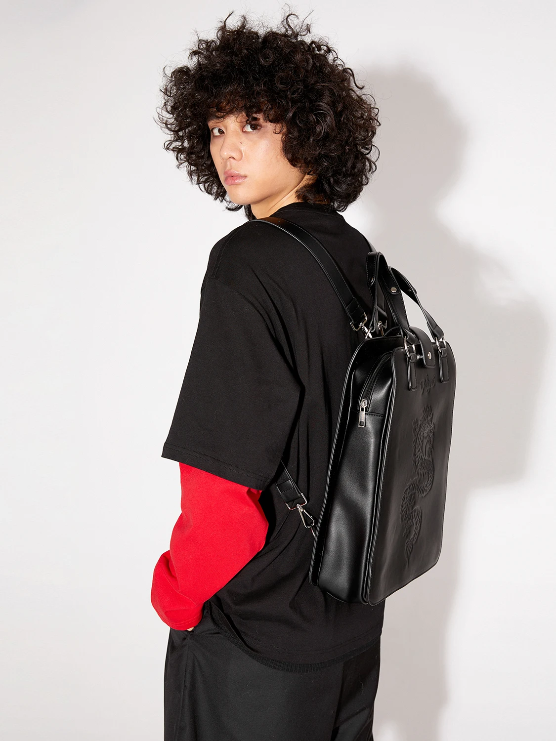 Portable Leather Bag Large-Capacity Backpack Mens Briefcase Snubriefcase Snugiumematka