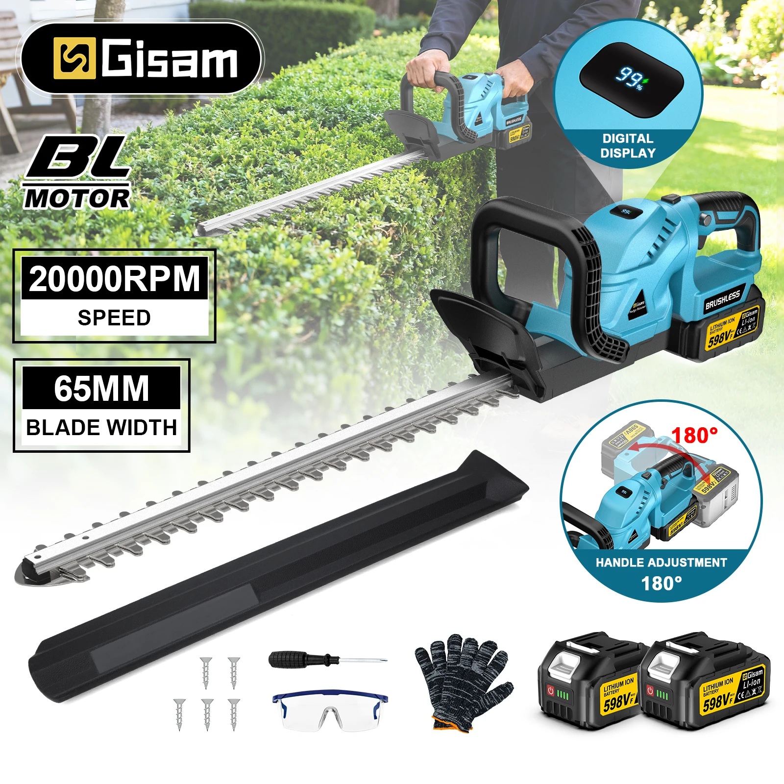 Gisam 20000RPM bezszczotkowe elektryczne nożyce z EU za $58.18 / ~220zł