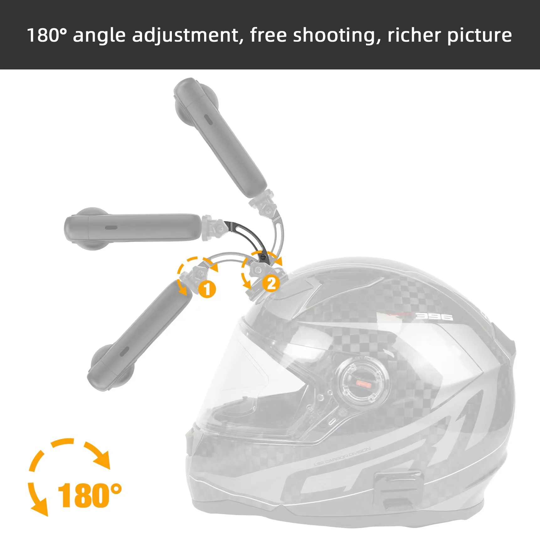 MiPremium Adaptateur de fixation à boucle de casque pour GoPro Hero 10 9 8 7 6