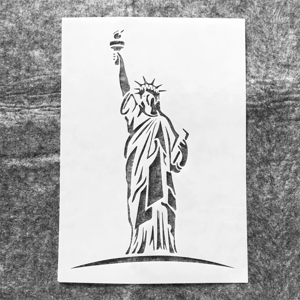 

A4 29cm Statue of Liberty DIY Layering Stencils Painting Scrapbook Coloring Embossing Album Decorative Template