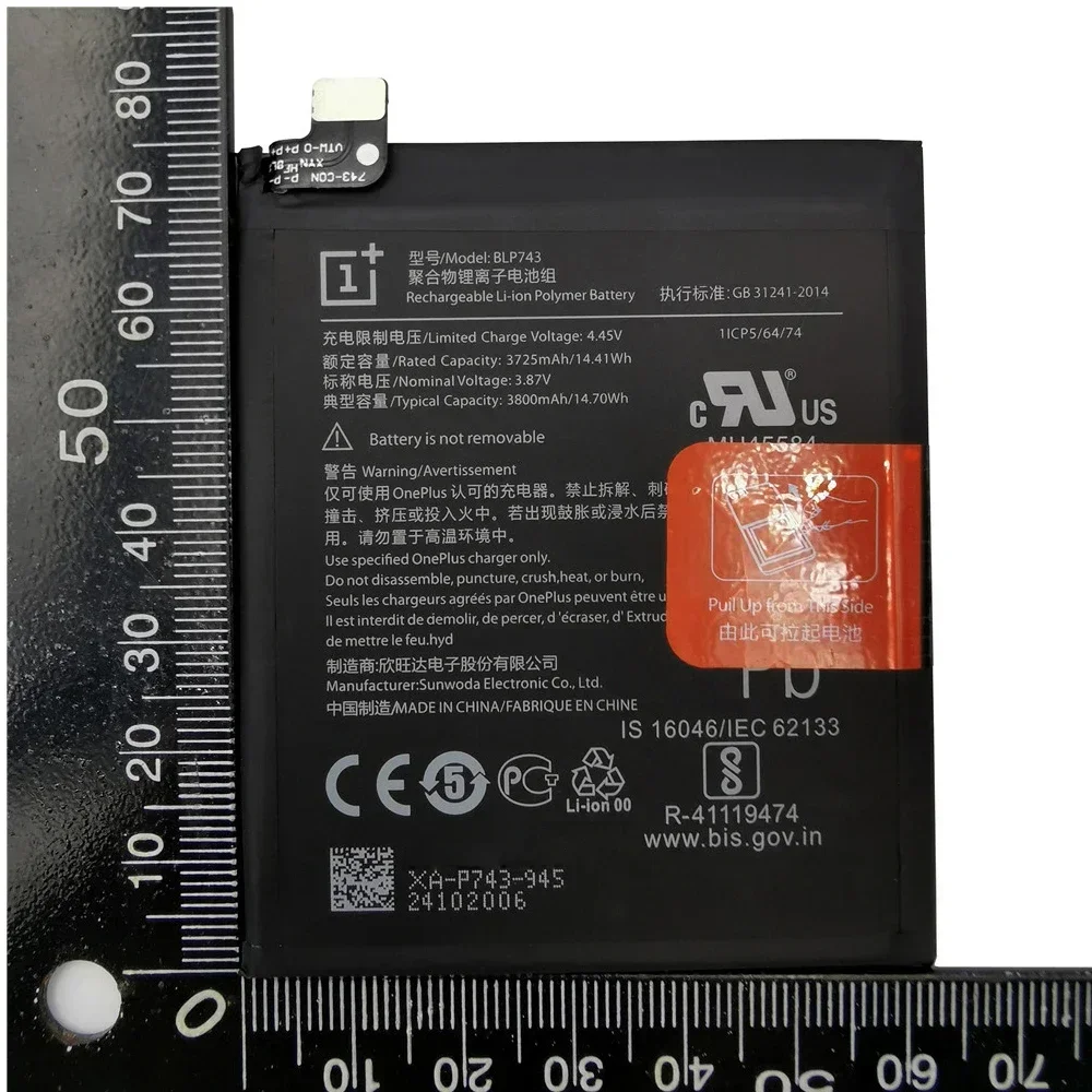 New Original Battery BLP743 3800mAh For Oneplus 7T One Plus 7T Phone Battery High Capacity OnePlus Phone Batteries Free Tools