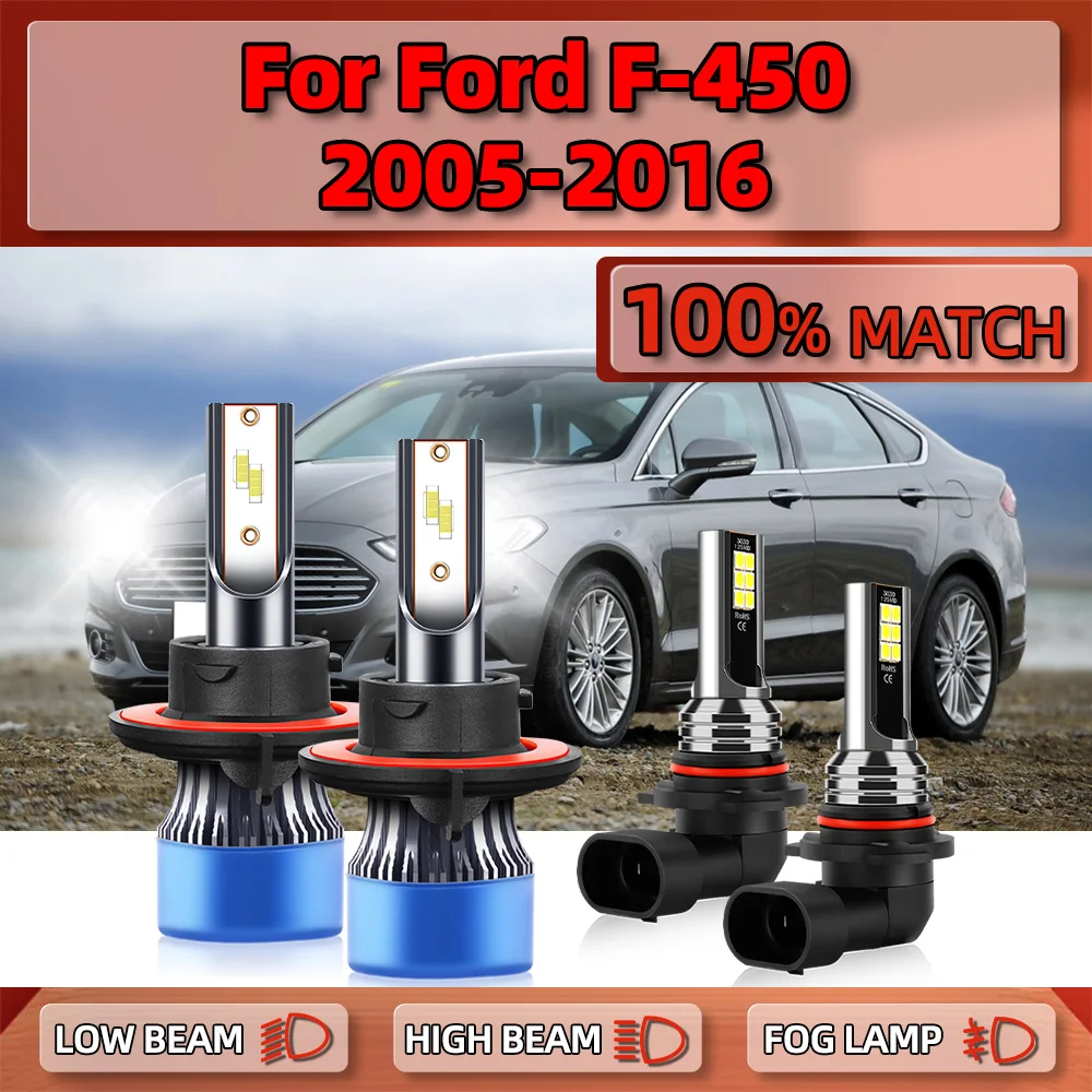 

LED Headlight Bulbs 6000K Auto Fog Lamp 240W 40000LM Car Headlamps 12V For Ford F-450 2005-2010 2011 2012 2013 2014 2015 2016