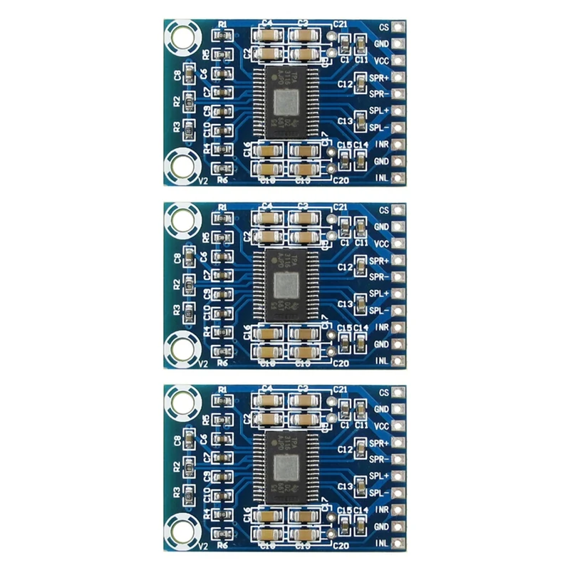 

3X TPA3116D2 Mini Digital Power Audio Stereo Amplifier Board,Dual Channel 50W Class D DC 12-24V Ampli AMP Amplify Module