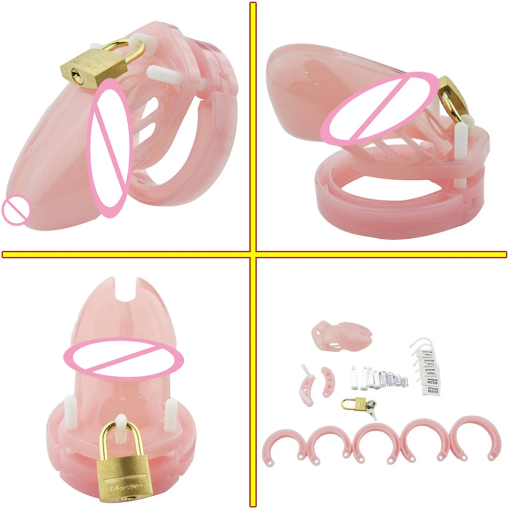 Penis Chastity Cage 5 Size Rings Male Sex Toy