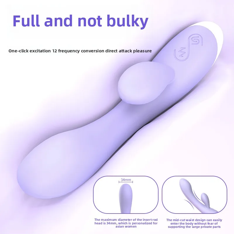 New Double-headed Vibrators Clitoral Stimulator Rechargeable Frequency Conversion G-Spot Vibrator Mute Massager Adult Women Toys