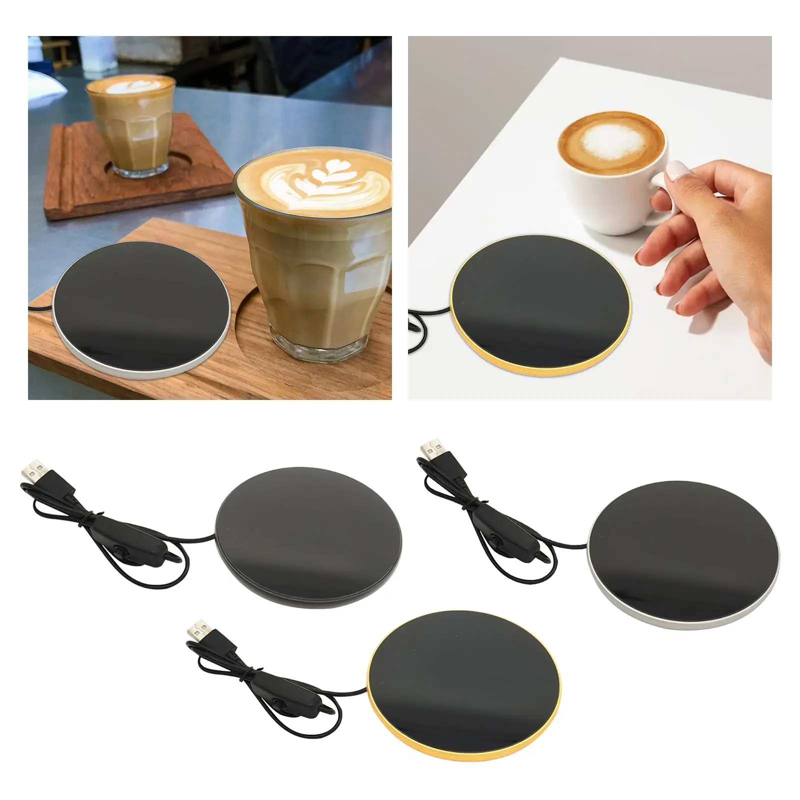 Electric Mug Heater Attachments Cup Warmer Mat for Coffee Beverage 4