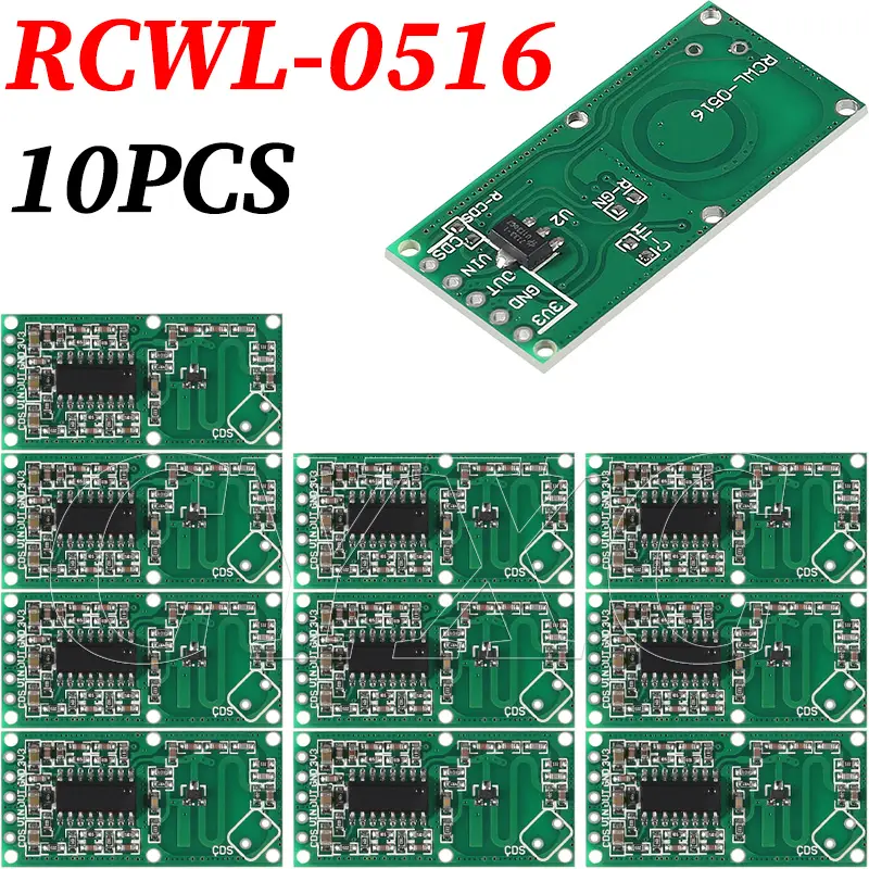 10PCS RCWL-0516 RCWL 0516 Microwave Radar Sensor Human Sensor Body Sensor Module Induction Switch Module Output 3.3V image 1