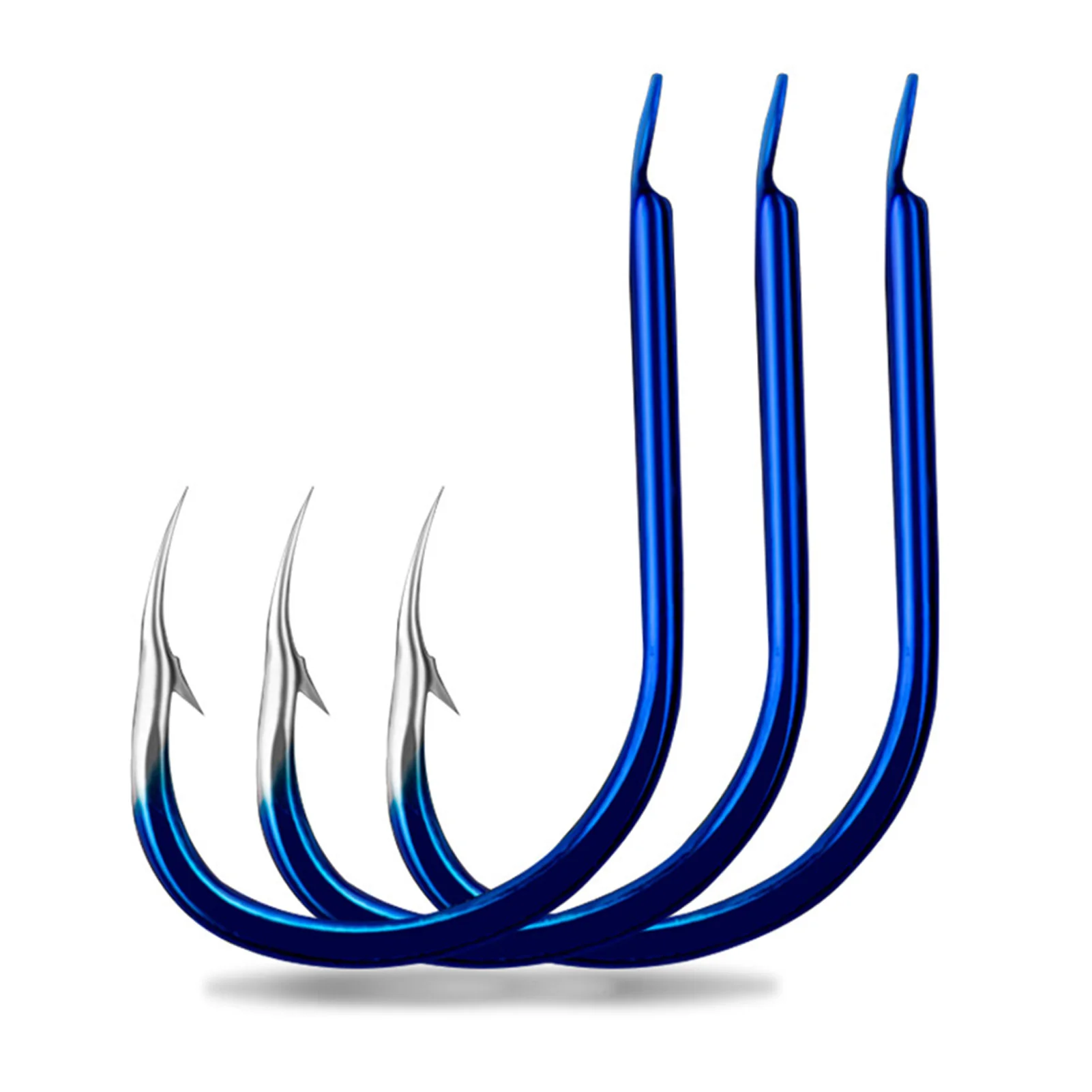 

Круглые крючки для морской рыбалки, рыболовные крючки из синей высокоуглеродистой стали с зазубринами для Озерного потока