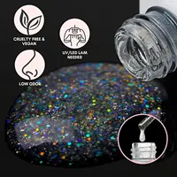 Makartt Glitter Top Coat 10ML, High Gloss Shiny Long Lasting Top Gel for Clear Nail Gel and Acrylic Nails  DIY Supplies 2
