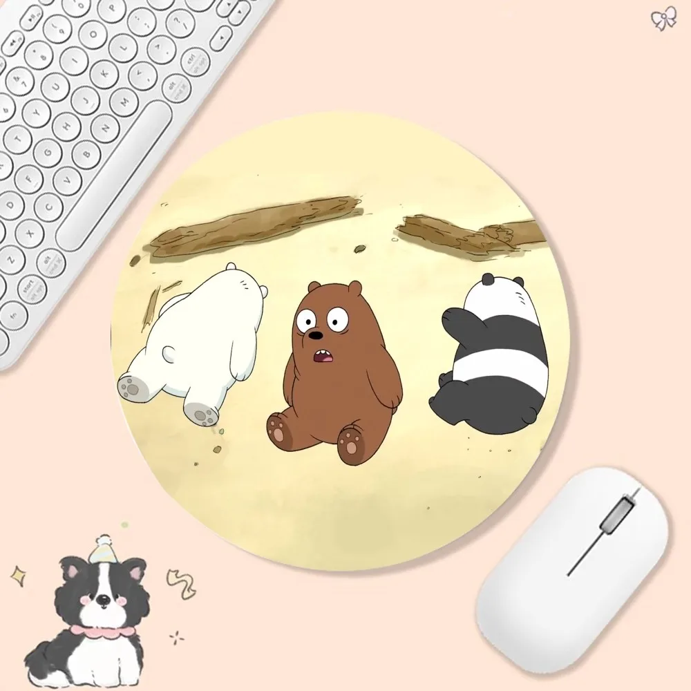 Cartoon B-Bare B-Bear 22x22cm Round Big Promotion Table Mat Student Mousepad Computer Keyboard Pad Games Pad for PC Desk Pad 4