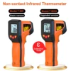 Digital Infrared Thermometer Sensor Handheld Non-contact IR LCD Backlit Display Laser Temperature Gun 600 °C for Household 6