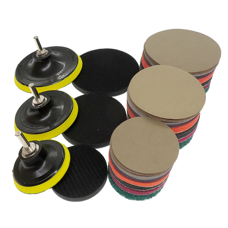 Car Headlight Restoration Kit 21Pcs 3-5Inch with Sanding Backing Pad Mop Drill Adapter Sponge Buffer Pad for Car Polishing 1
