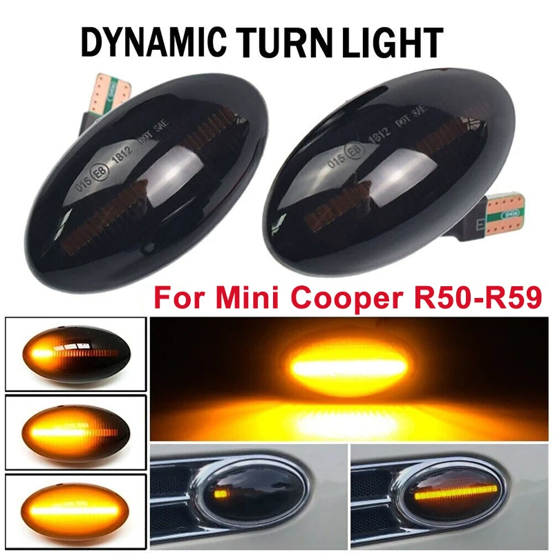 2 Clignotants Dynamiques LED Pour Peugeot/Citroën - Feux De Position Latéraux Transparents