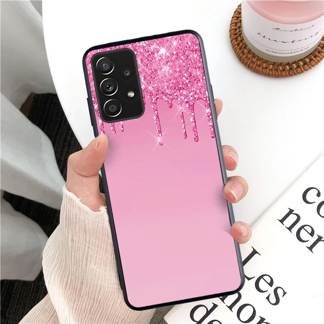 For Samsung Galaxy A23 5G Case Girls Women Glitter Cute Soft TPU Ring Rose  Gold