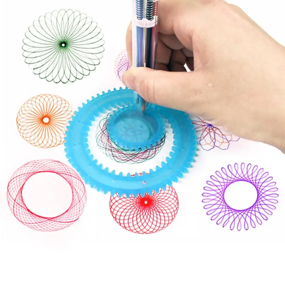 Ruler set drawing ruler geometry set 5/12/22PCS Geometric Ruler Spirograph Drawing Toys Set arts craft drawing kit students stationery ruler kids toy durable