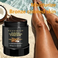 Crème accélérateur de bronzage foncé 80g, infusée à l'huile de noix de coco, favorise le bronzage naturel, hydratant, lotion corporelle pour le bronzage en plein air. 1