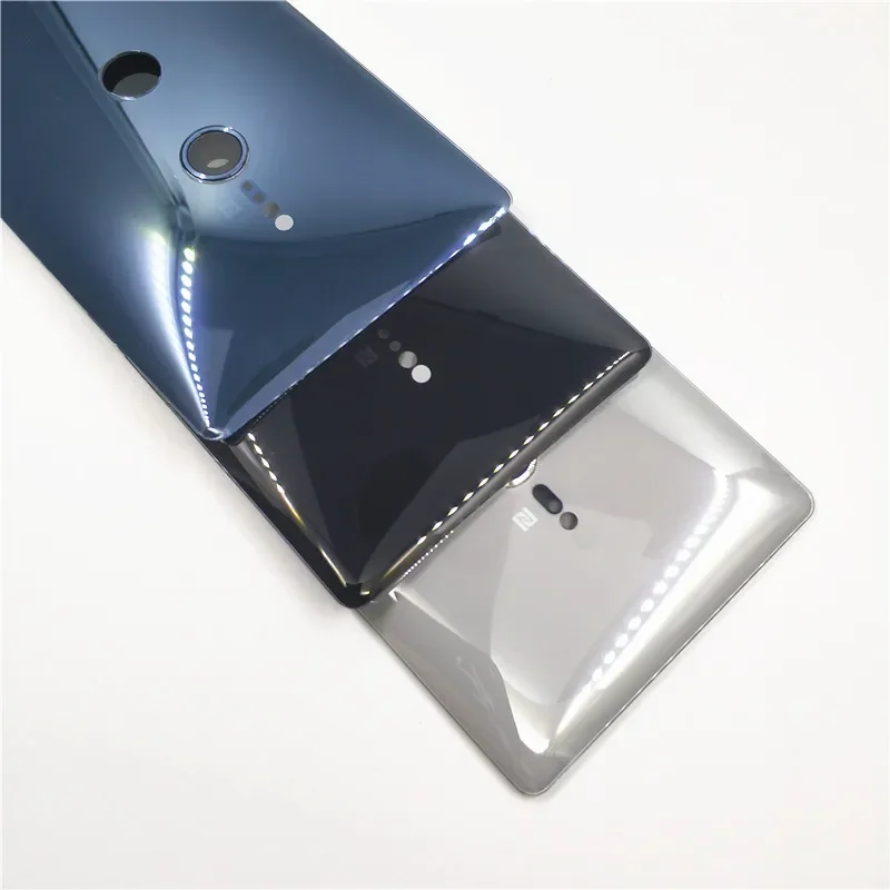 Xperia XZ2 용 세라믹 유리 후면 배터리 커버, 후면 문짝 케이스 하우징 및 카메라 렌즈