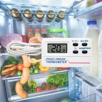 Thermomètre électronique numérique pour réfrigérateur, thermomètre alimentaire-50 ℃ ~70 ℃ / -58 ℉ ~158 ℉   Mesure de la température intérieure et extérieure 1