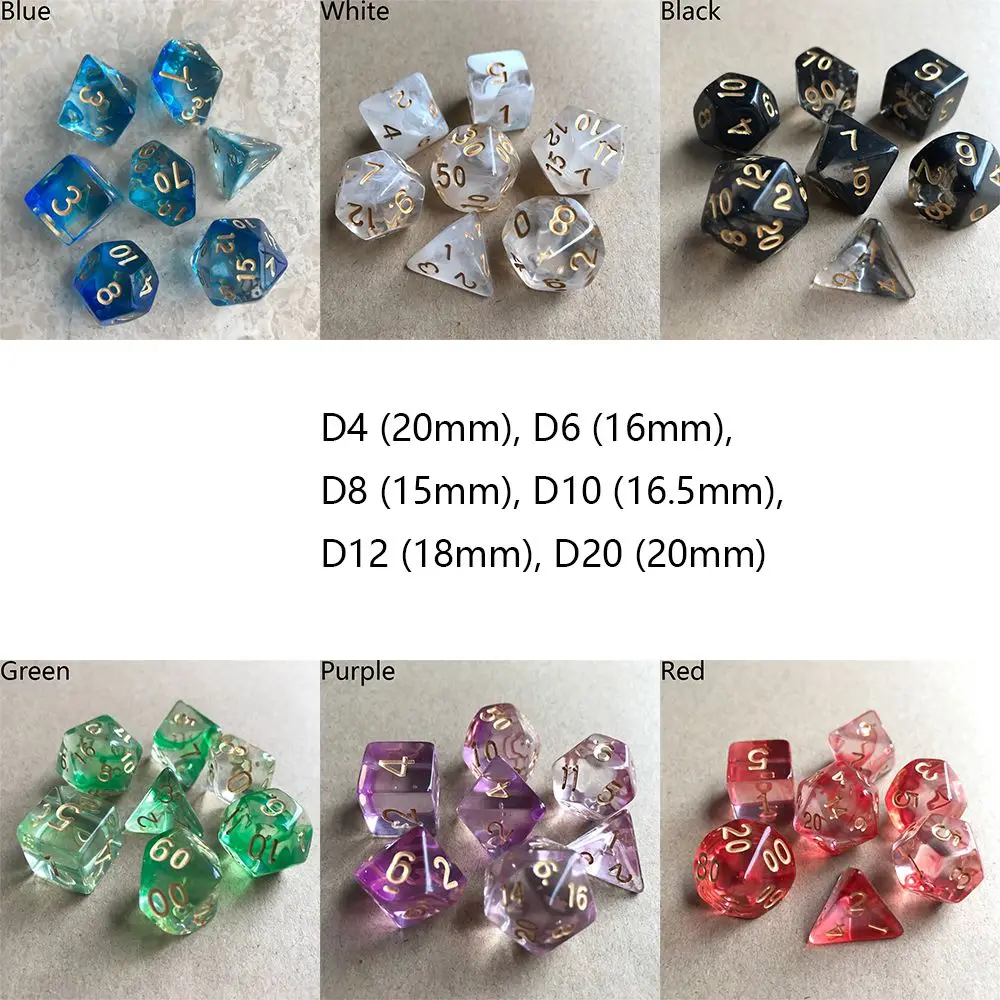 TRPG DND 다면체 게임 액세서리 파티 용품 게임 액세서리 레저 엔터테인먼트 주사위