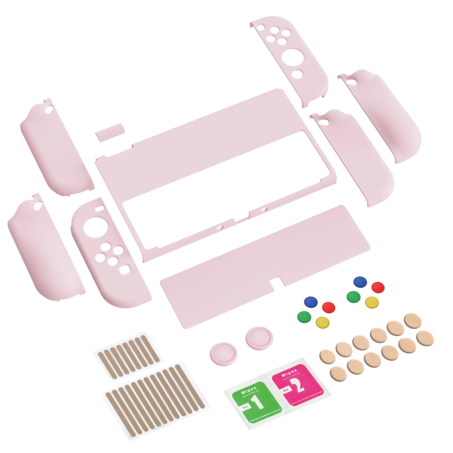 Dockable para Nintendo Switch, OLED com Apertos do Polegar e Tampas de Botão