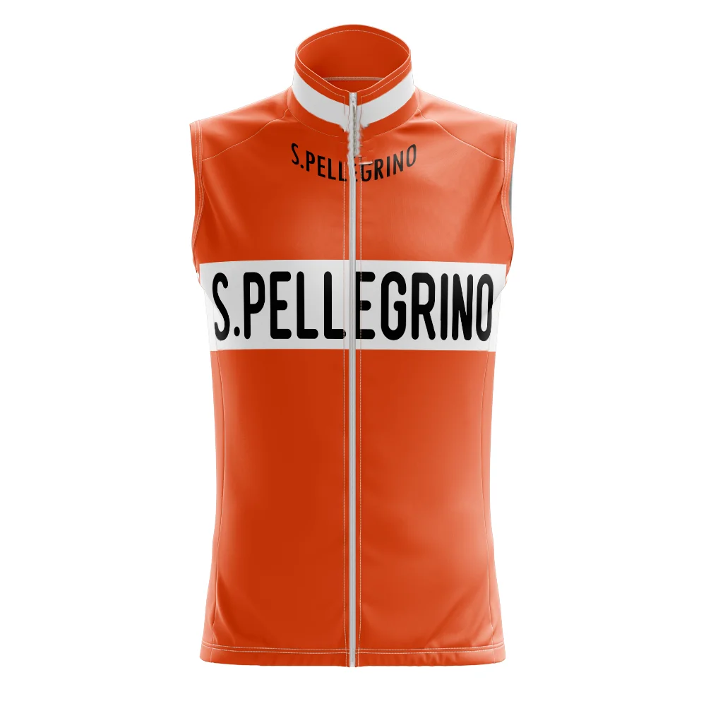 

S.PELLEGRINO TEAM RETRO CLASSIC Summer Sleeveless Cycling Vest Mtb Clothing Bicycle Maillot Ciclismo Bike Clothes