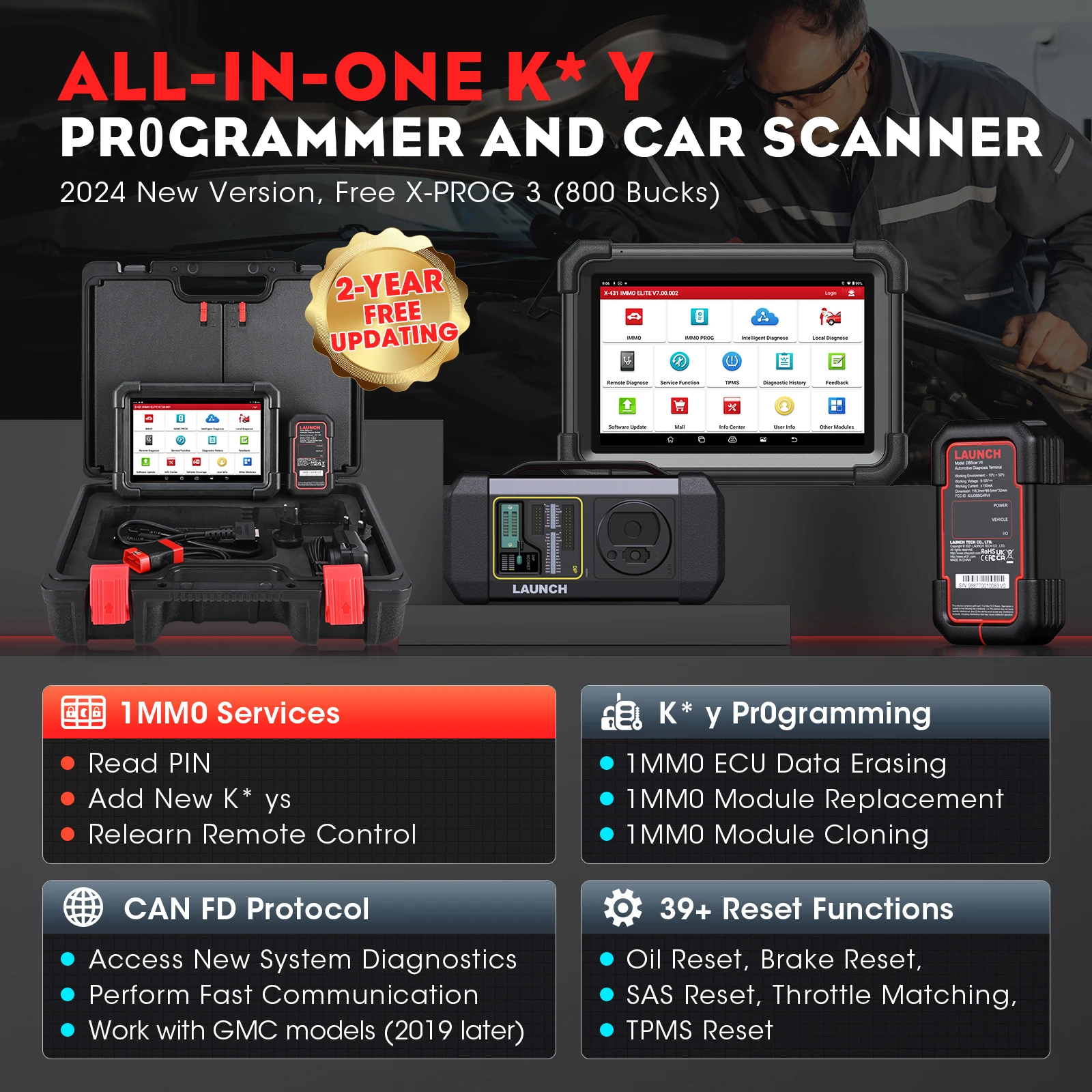 LAUNCH X431 IMMO Elite Key Programming Tools Automotive Professional Diagnostic Tools All Key Lost Immobilizer pk IMMO Plus 2