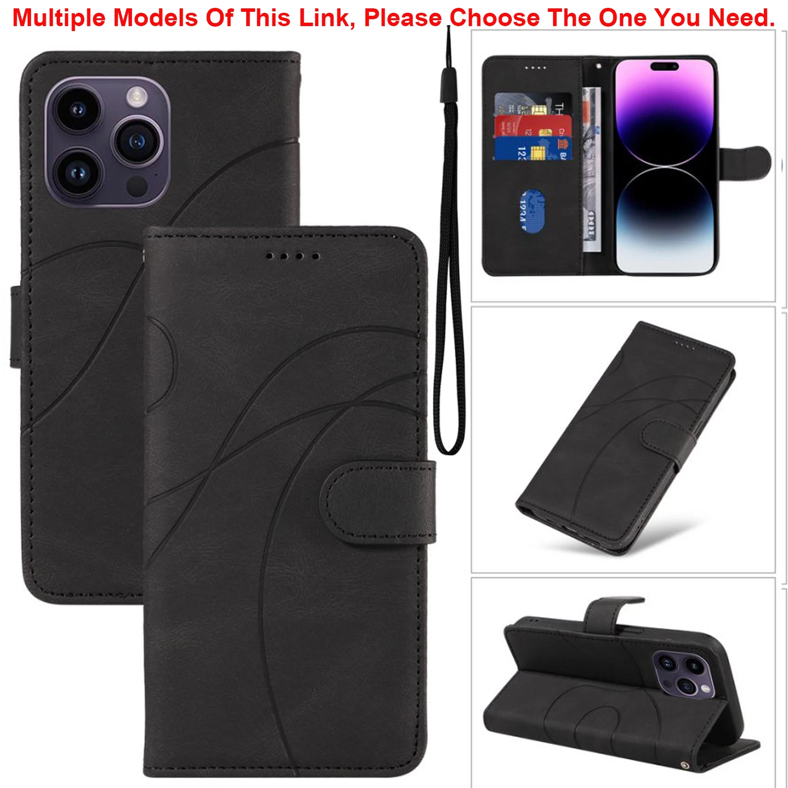 Leather Magnetic Flip Wallet Phone Case Cover