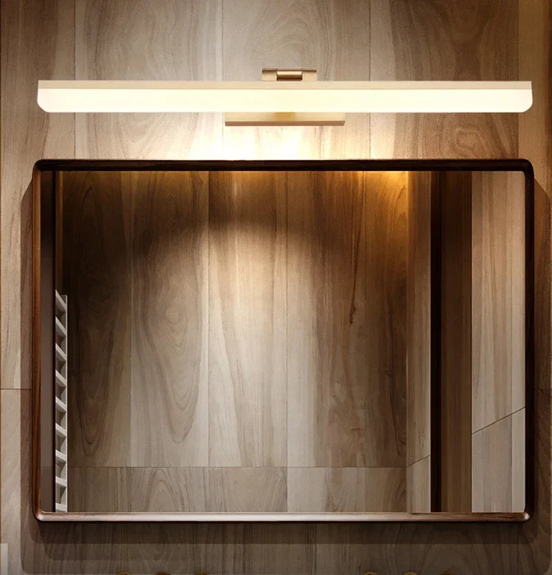 

Зеркальная настенная лампа для ванной комнаты, зеркальные светильники, шкафы для ванной, 40 см, 50 см, бра для картины, домашнее водонепроницаемое бра для макияжа, 12 Вт