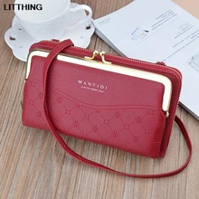 

Women's Wallet Shoulder Mini Leather Bags Straps Mobile Phone Big Card Holders Wallet Handbag Money Pockets Girls Small Bags