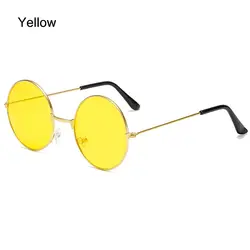 Vintage Round Sunglasses with UV Protection and Colorful Metal Frames (As Shown)