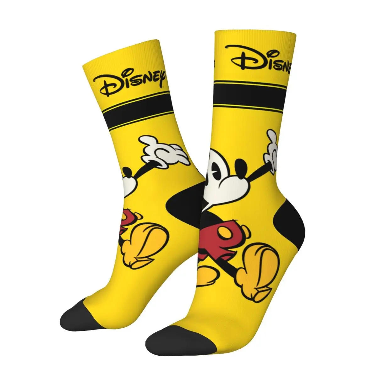 thumbnail image 1 of Calcetines retro divertidos y alegres para hombre, estilo vintage Harajuku, Mickey Mouse, hip hop, con estampado novedoso, para regalo, 1 of 7