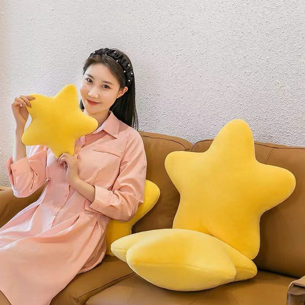 40CM Cute Butter Cheese Throw Pillow Plush Toy Dormitory Sleep Throw Pillow Sofa Chair Cushion Pentagon Star Shape Birthday Gift 6