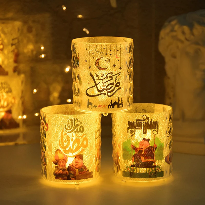 Ramadan Kareem Led Kerze Licht Eid Mubarak Dekoration für