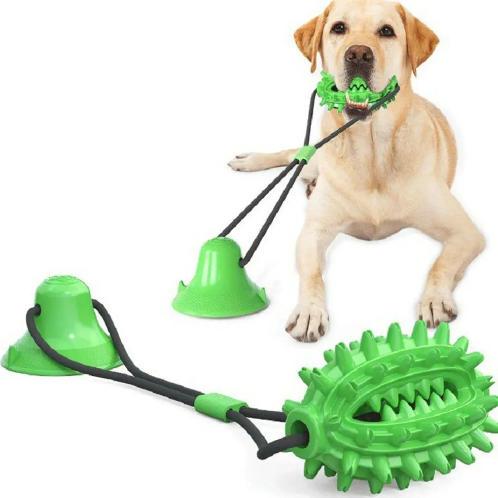 Dog Toys Pet Puppy Interactive Suction Cup Push TPR Ball Toys Molar