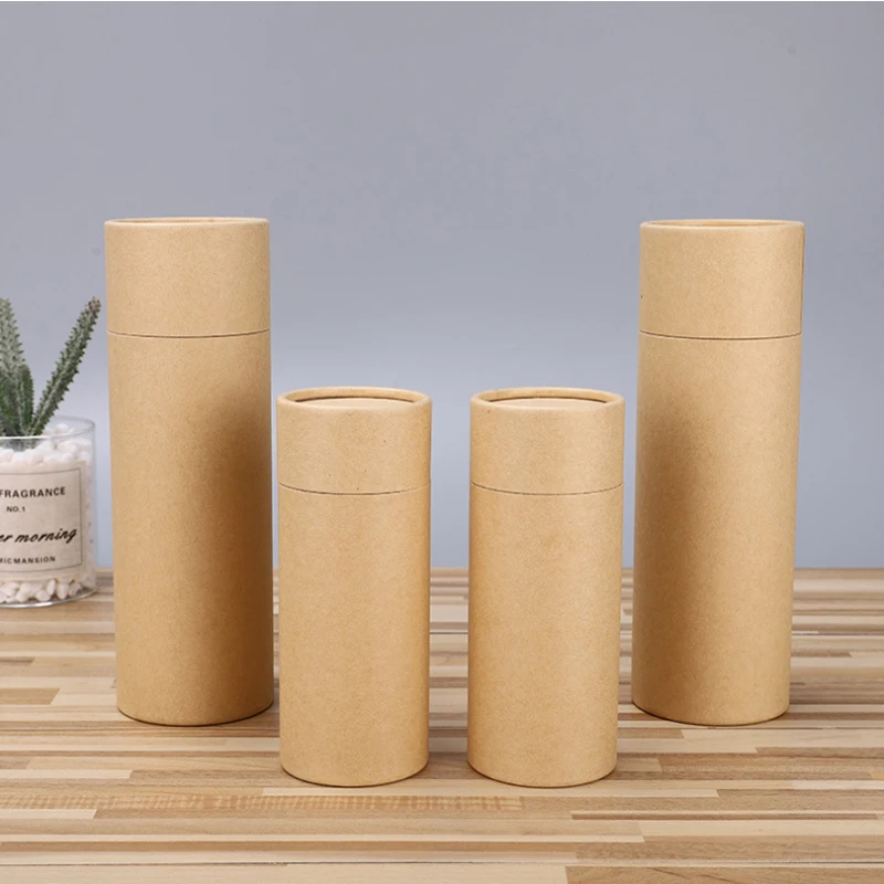 

50pcs/ Lot Kraft Cardboard Tube For Perfume Bottles ,Pencil Boxs Small Gift Container,Paper Cylinder Packaging Food Tea