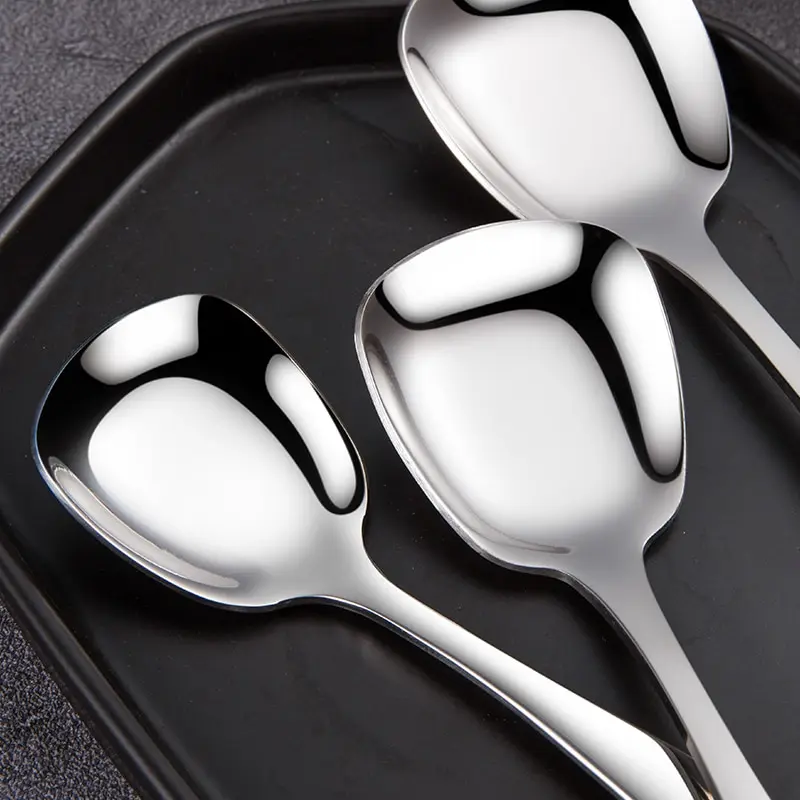5pcs 304 Stainless Steel Spoon Soup Coffee Dessert Kitchen Utensils