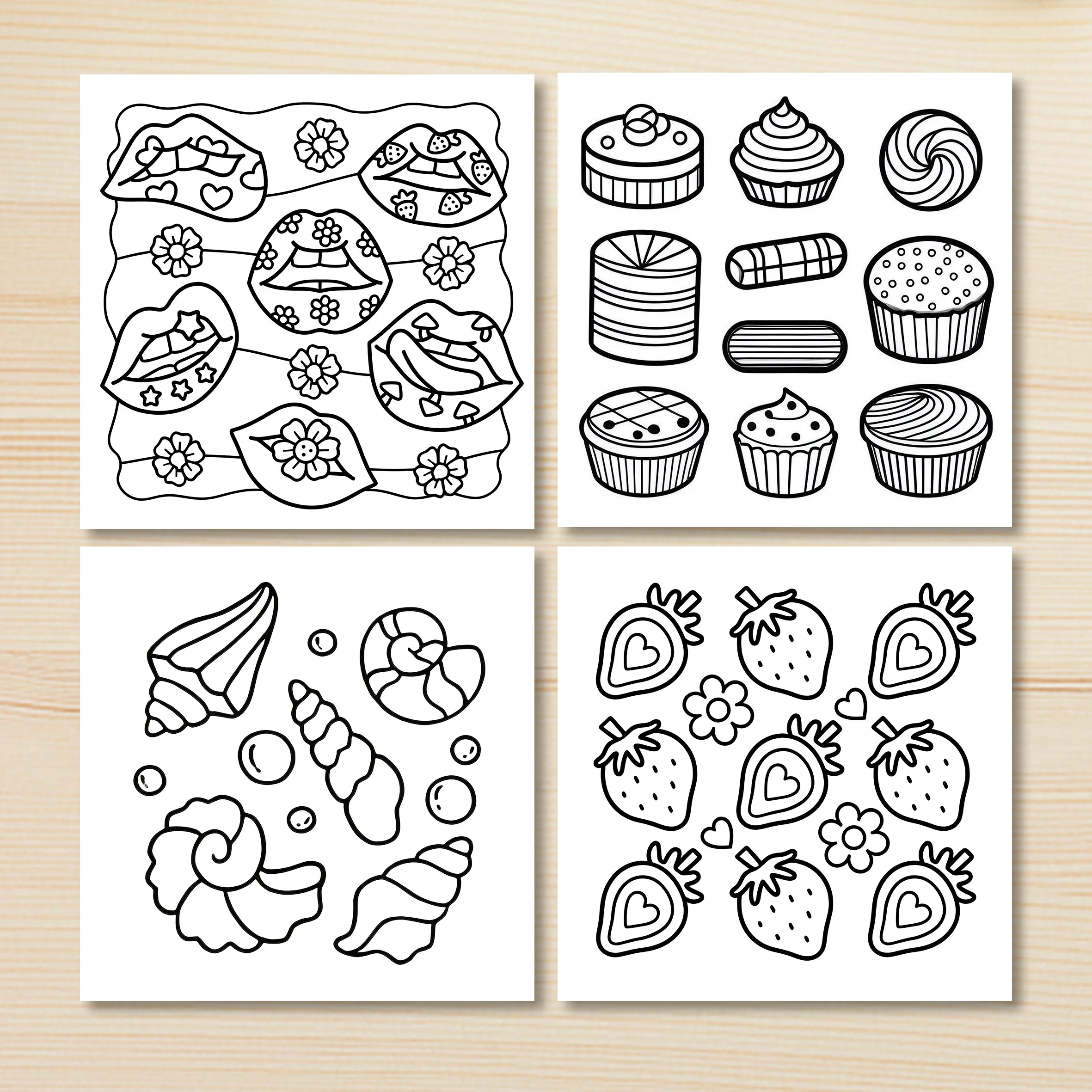 Bold-easy Patterns Coloring Book for Adults Cute Drawing Book Perfect Gift for Party and Birthday 4