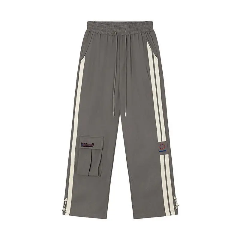Deeptown Vintage Striped Jogger Pants Women Hippie Harajuku Baggy Sweatpants Casual Wide Leg Trousers Japanese Fashion Patchwork